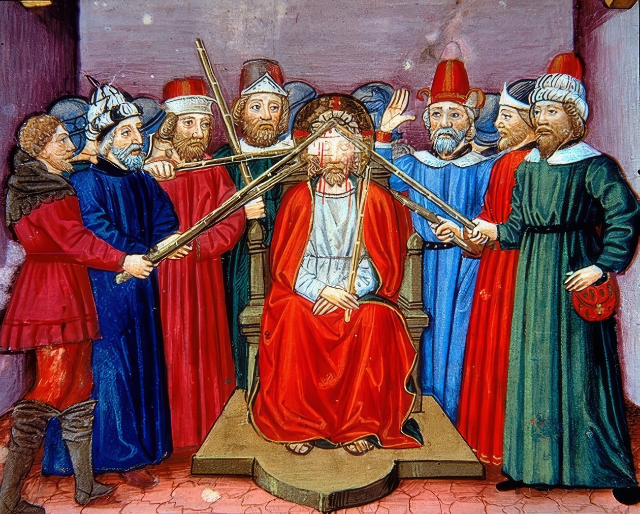 Töviskoronázás (c.115v). 1476 alkotó: Cristoforo De Predis