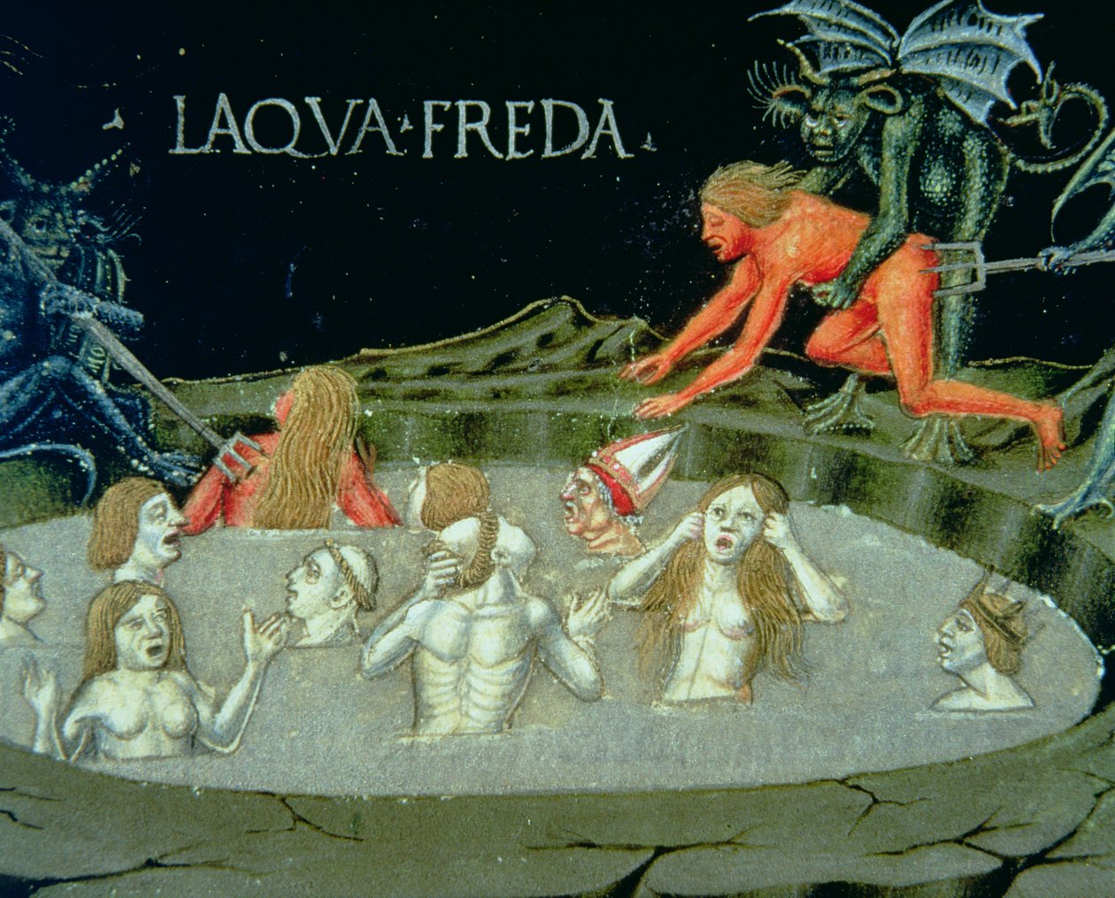 Fol.154r Az utolsó ítélet: A pokol fájdalma (vellum) alkotó: Cristoforo De Predis