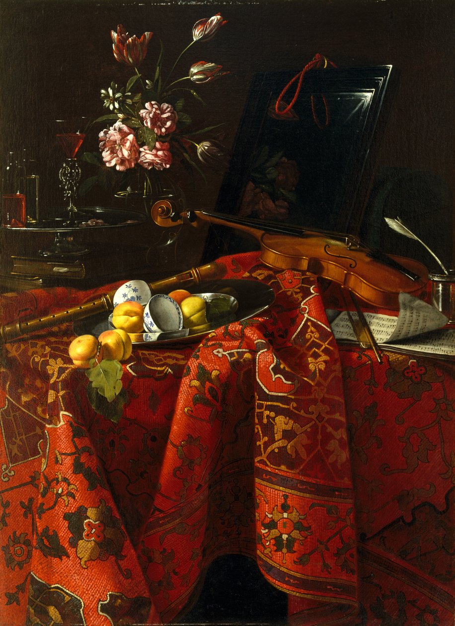 Csendélet hangszerekkel, 1710-1715 körül (olaj, vászon) alkotó: Cristoforo Munari