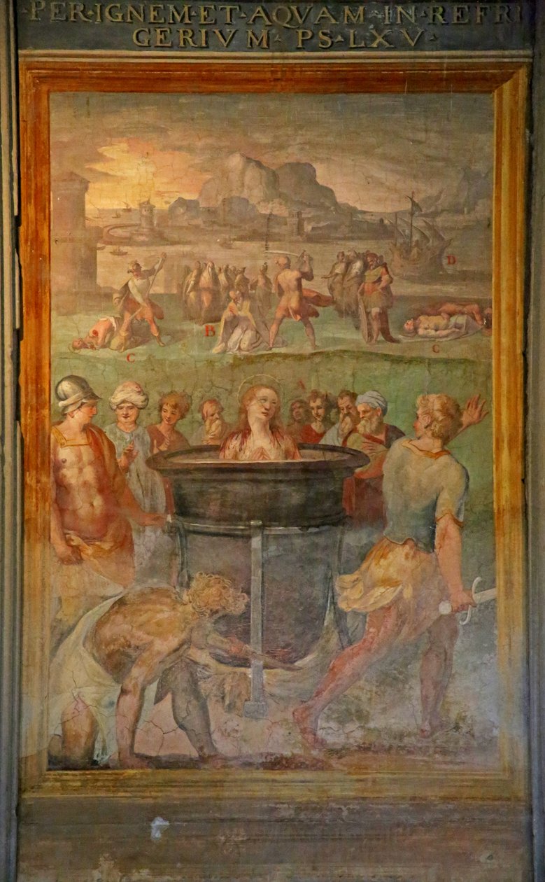 Egy női szentet élve megfőztek alkotó: Cristoforo and Tempesta, Antonio Roncalli