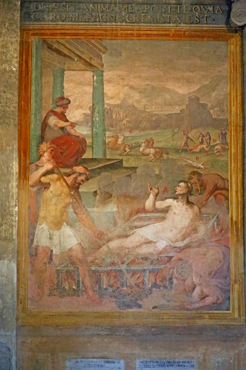 Mártíromság, valószínűleg Szent Lőrincé alkotó: Cristoforo and Tempesta, Antonio Roncalli