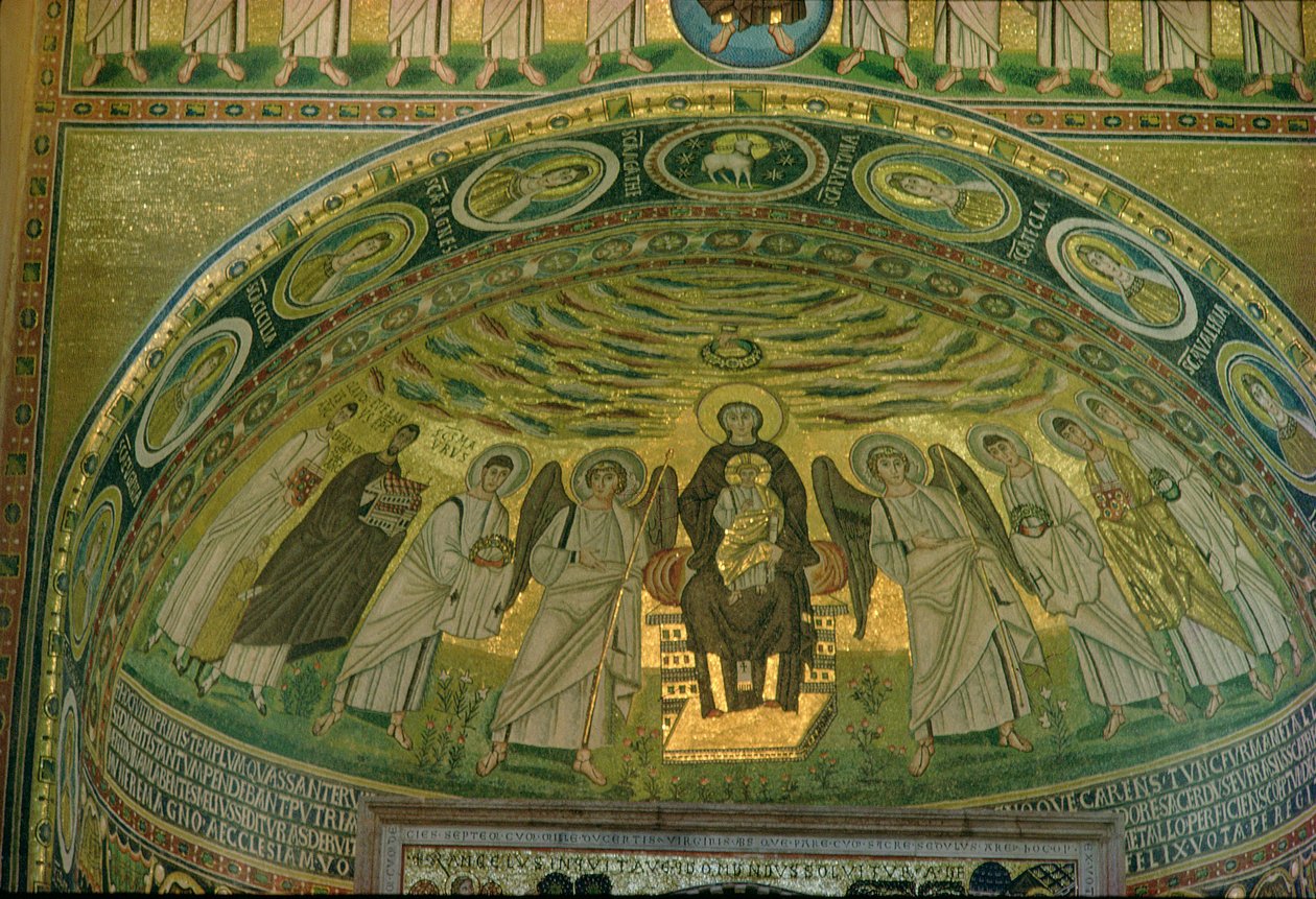 Madonna és gyermeke, 540 körül (mozaik) alkotó: Croatian School