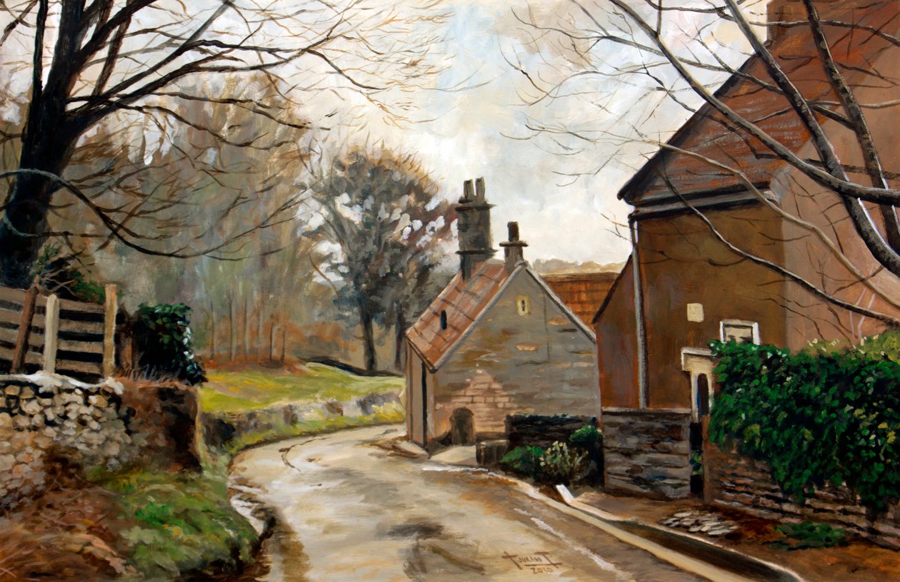 Eső után, Cotswolds, 2010 (akril papíron) alkotó: Cruz Jurado Traverso