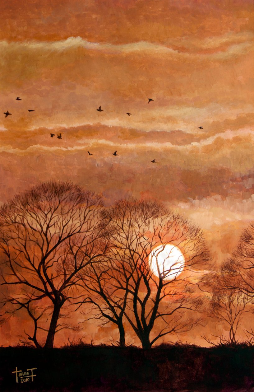 Naplemente, Windsor, 2010 (akril papíron) alkotó: Cruz Jurado Traverso