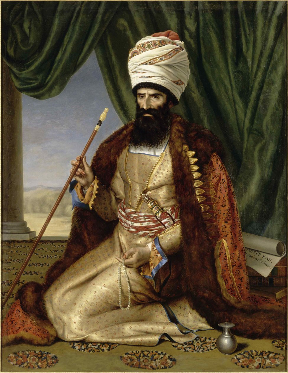 Asker Khan, Perzsia nagykövetének portréja Párizsban 1808-ban, 1809-ben. alkotó: Césarine Henriette Davin Mirvault