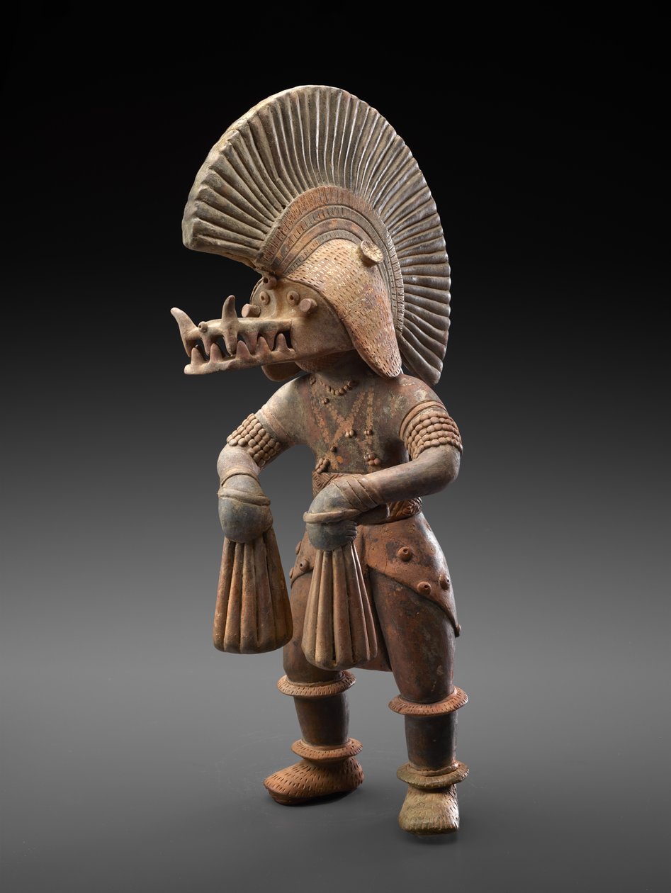 Táncos krokodilsisakkal, Kr.e. 300-300 Kr.e. alkotó: Culture Colima