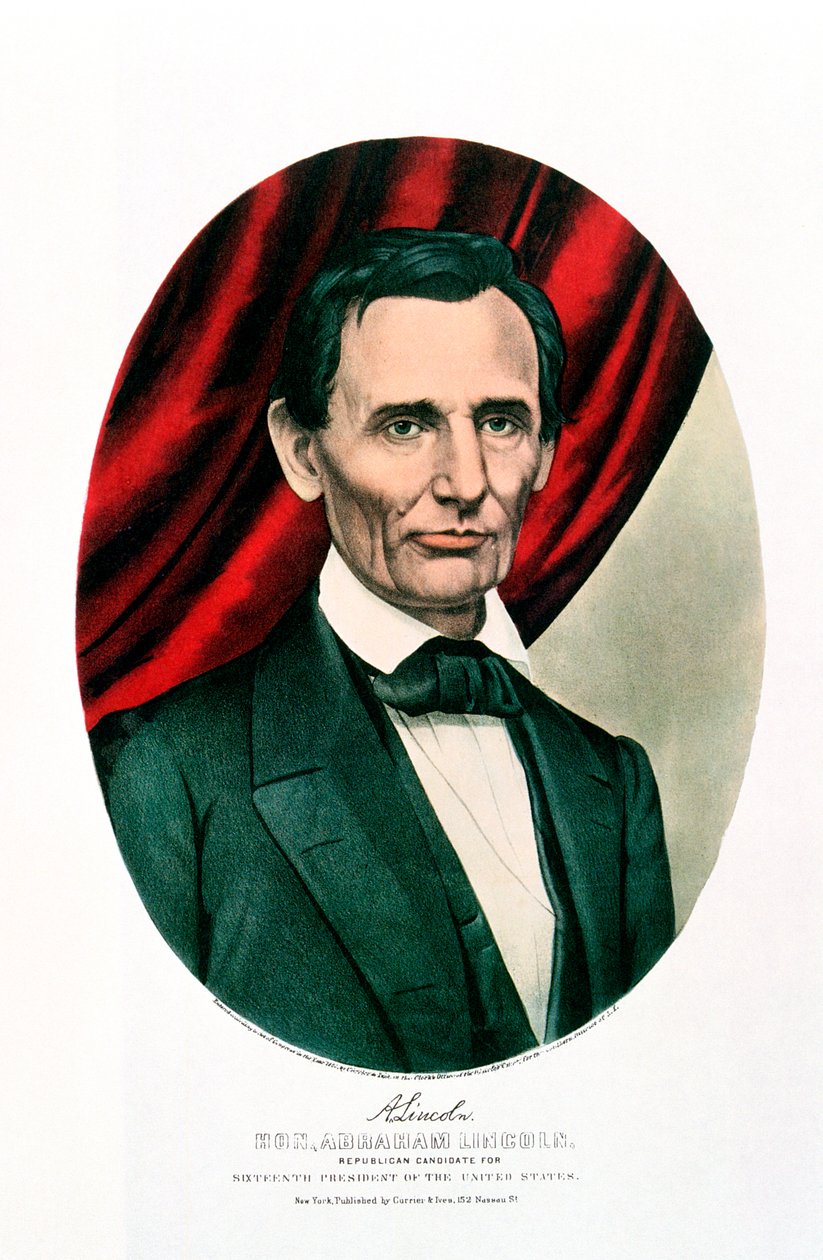 Abraham Lincoln 1809-65, 1865 alkotó: Currier and Ives