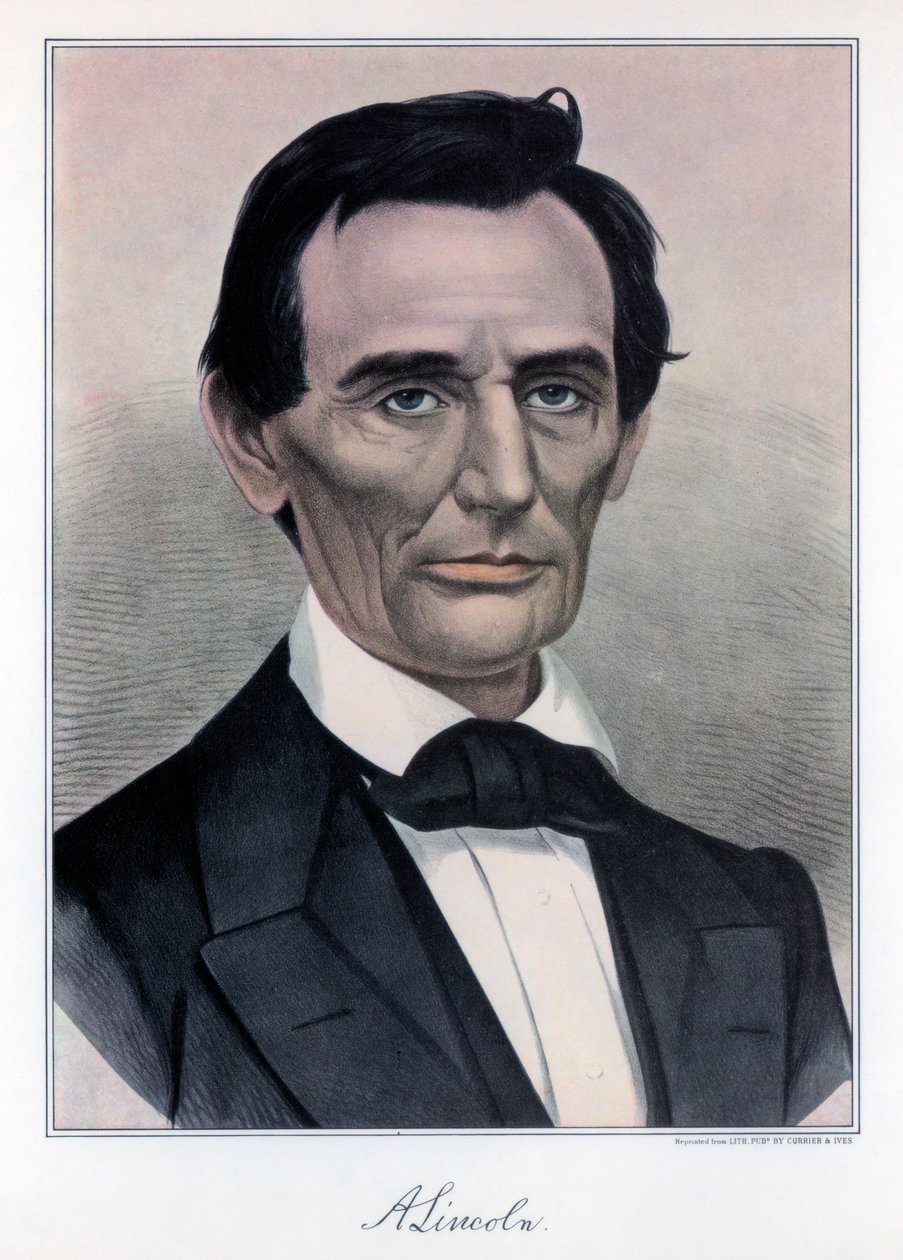 Abraham Lincoln, az Egyesült Államok tizenhatodik elnöke, XIX. alkotó: Currier and Ives