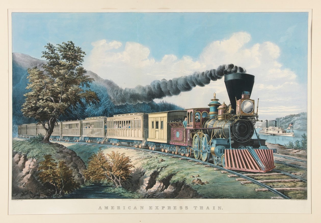 American Express vonat alkotó: Currier and Ives