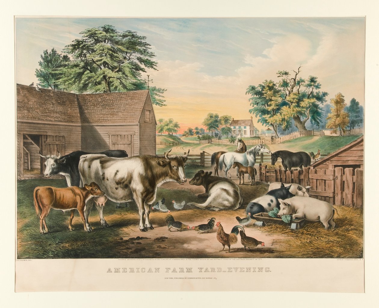 American Farm Yard – este alkotó: Currier and Ives