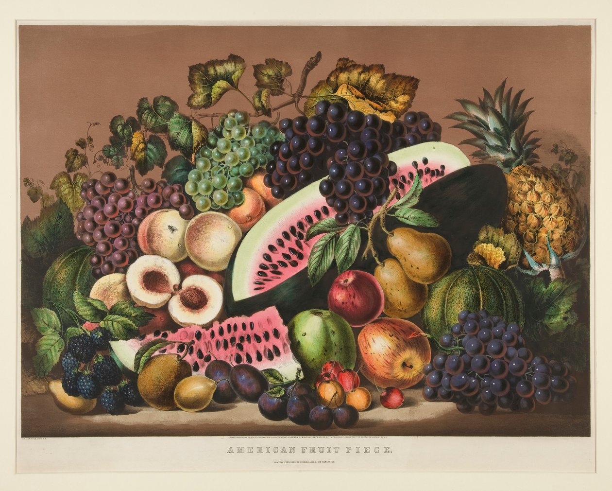 American Fruit Piece; 2881. tábla alkotó: Currier and Ives