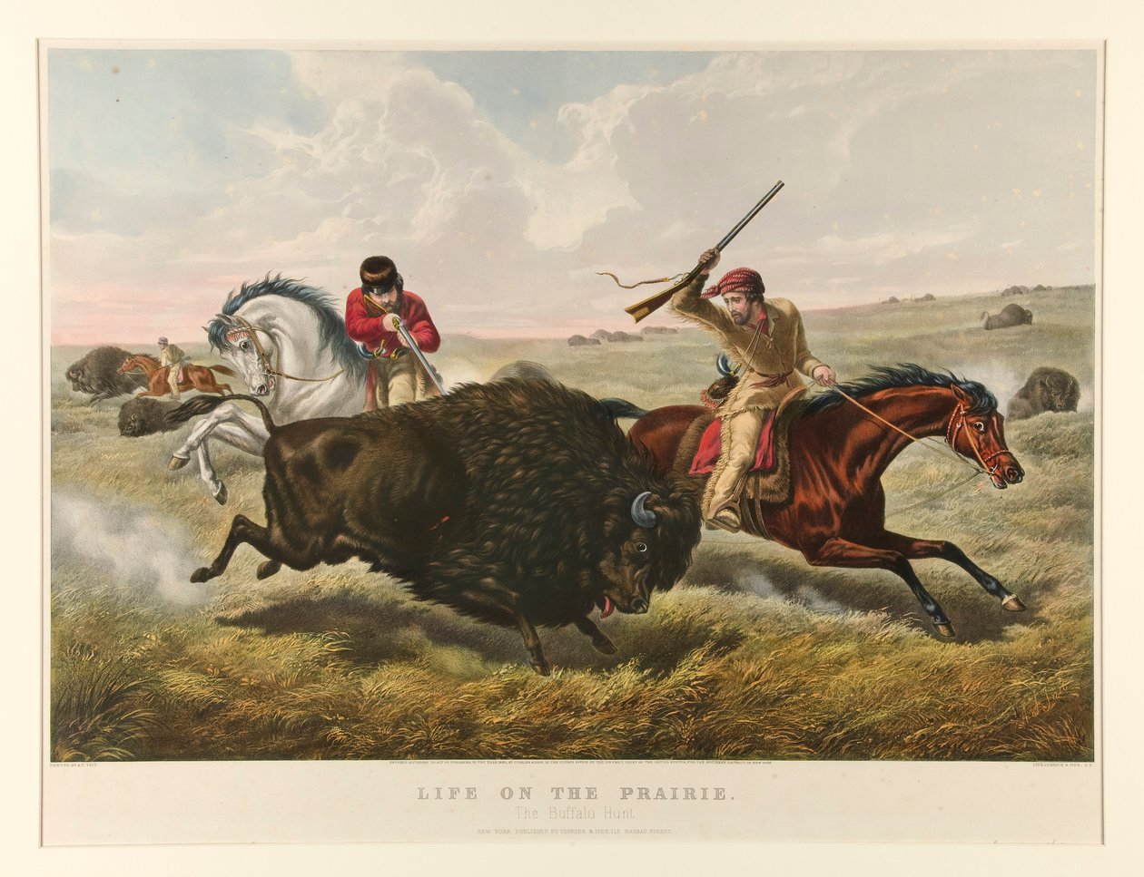 Élet a prérin: A bivalyvadászat alkotó: Currier and Ives