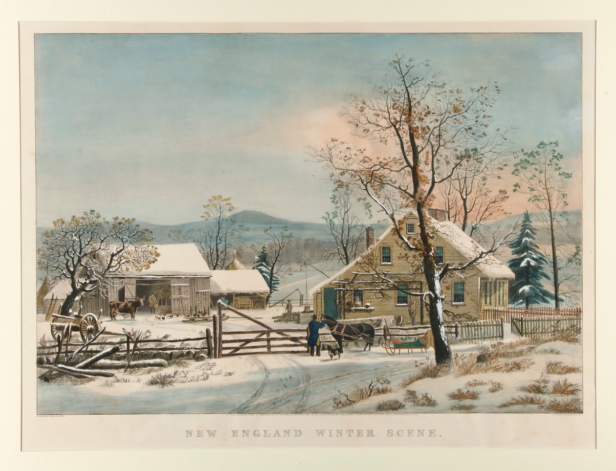 New England téli jelenet alkotó: Currier and Ives