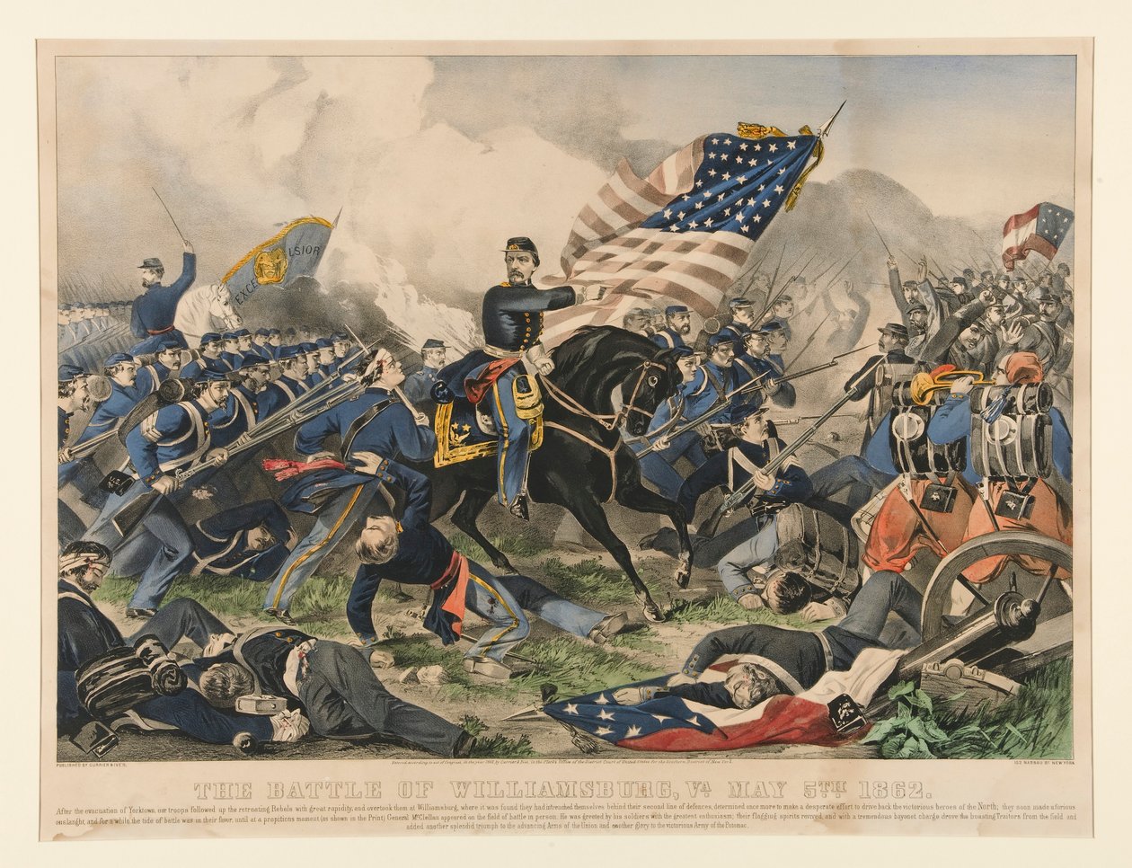 A Williamsburgi csata, Va. 1862. május 5 alkotó: Currier and Ives