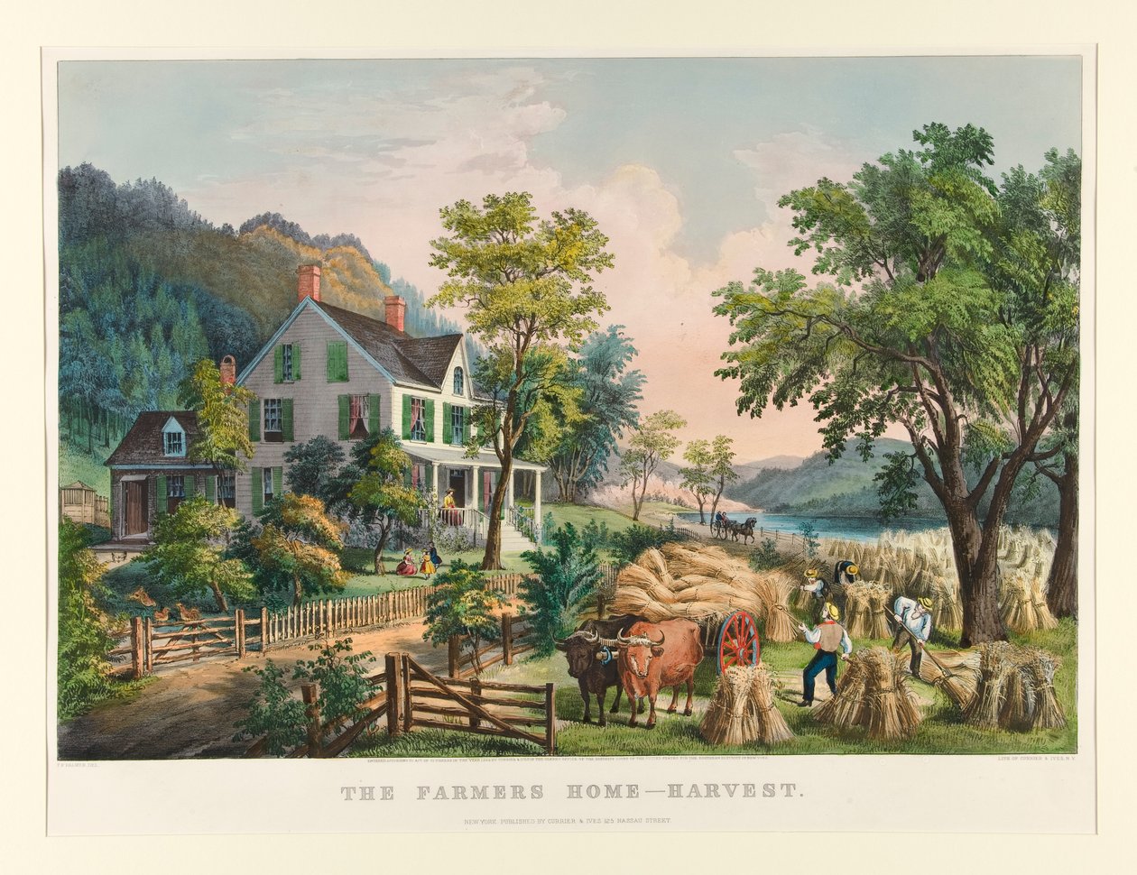A gazdák otthona – Szüret alkotó: Currier and Ives