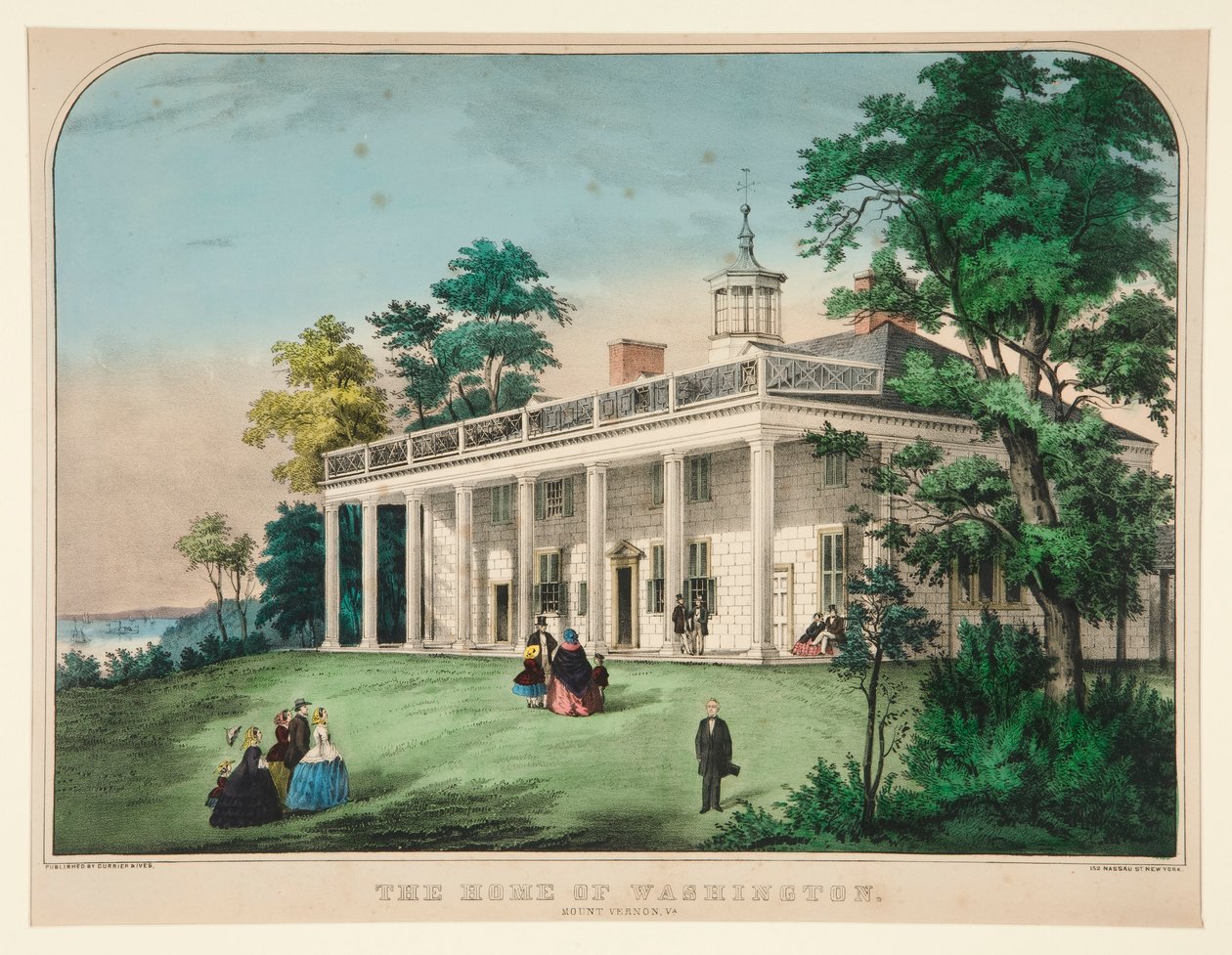Washington otthona/ Mount Vernon, VA alkotó: Currier and Ives