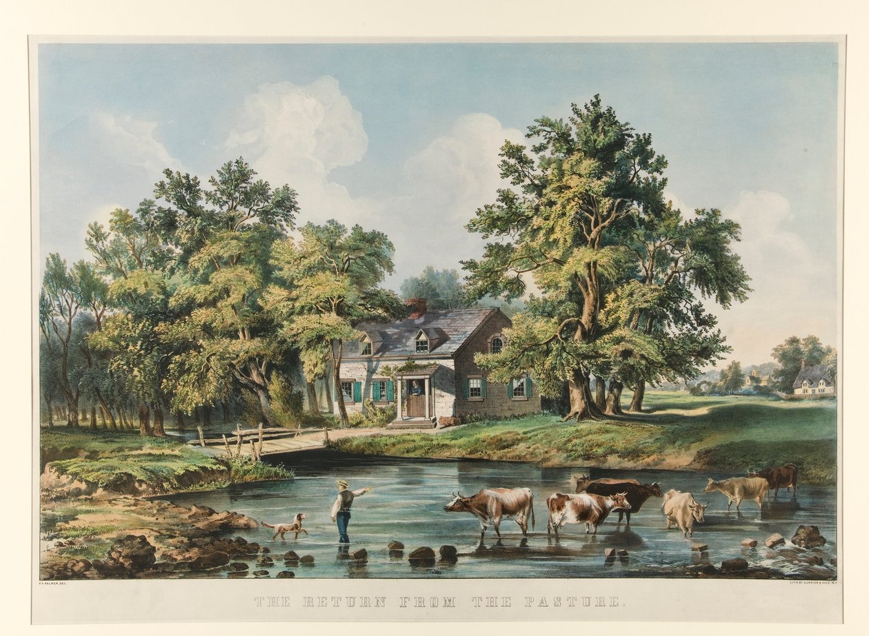 A Visszatérés a legelőről alkotó: Currier and Ives