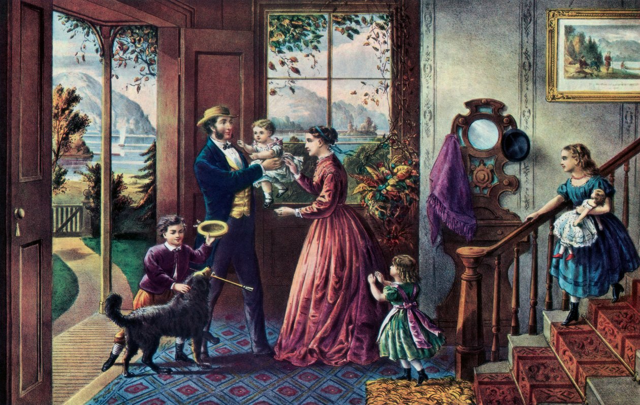 Az erő évszaka, középkor, 1868. alkotó: Currier and Ives