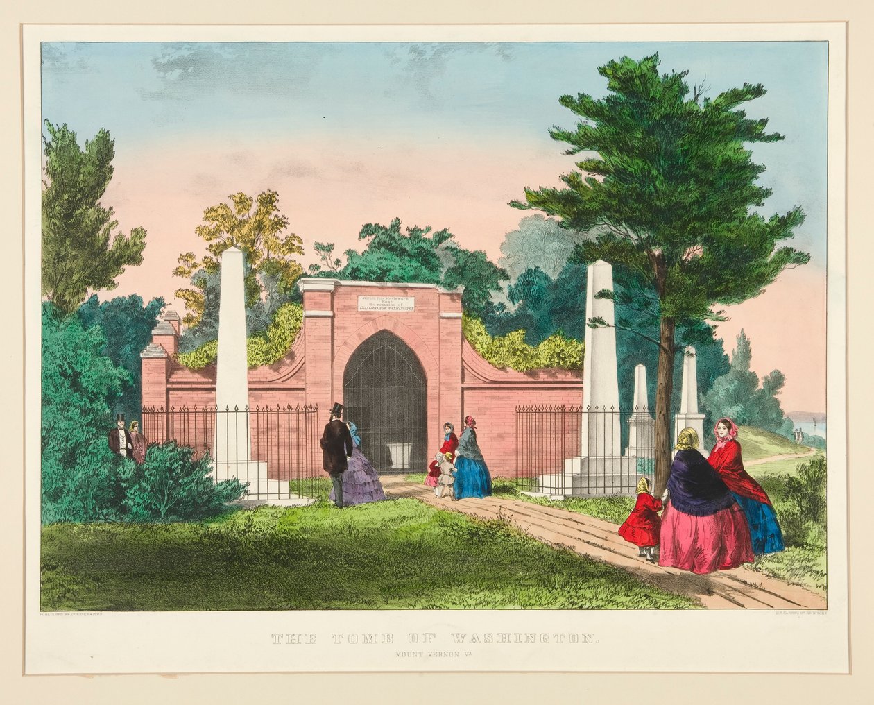 Washington sírja/ Mount Vernon, VA alkotó: Currier and Ives