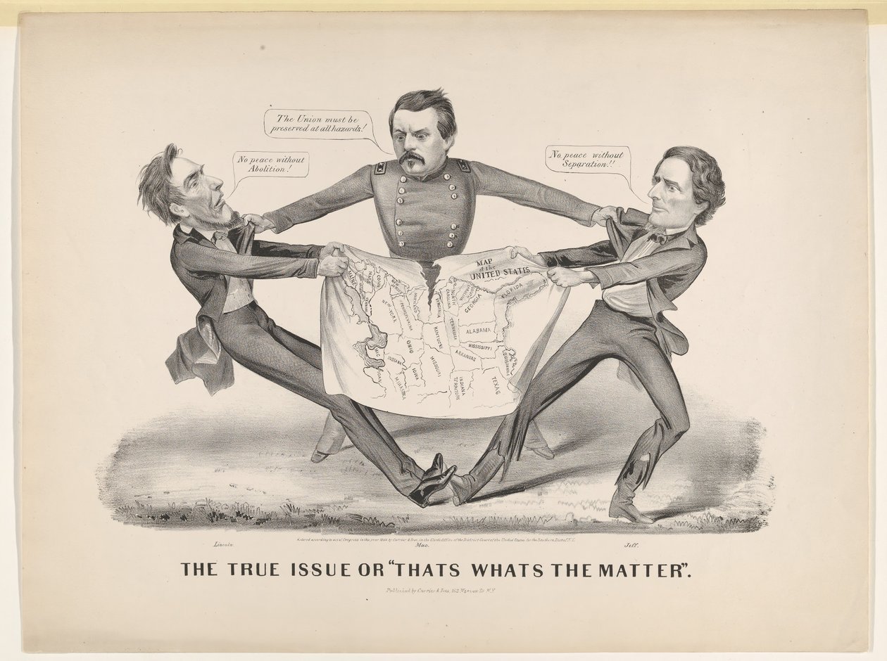 The True Issue or Thats Whats the Matter, 1864. alkotó: Currier and Ives