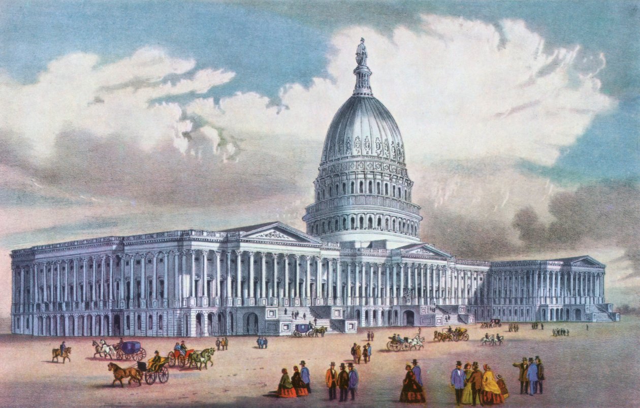 Washington, Egyesült Államok fővárosa, 19. század. alkotó: Currier and Ives