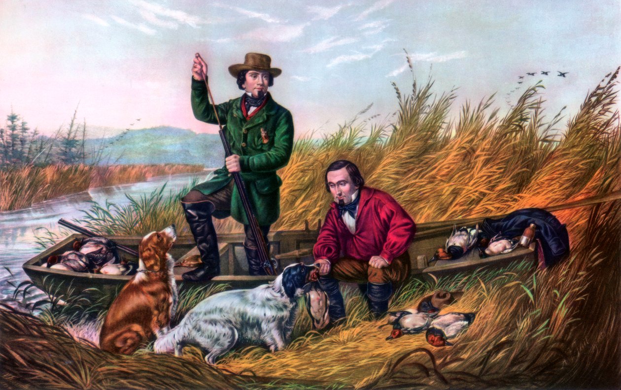 Vadkacsa lövöldözés, 1854. alkotó: Currier and Ives