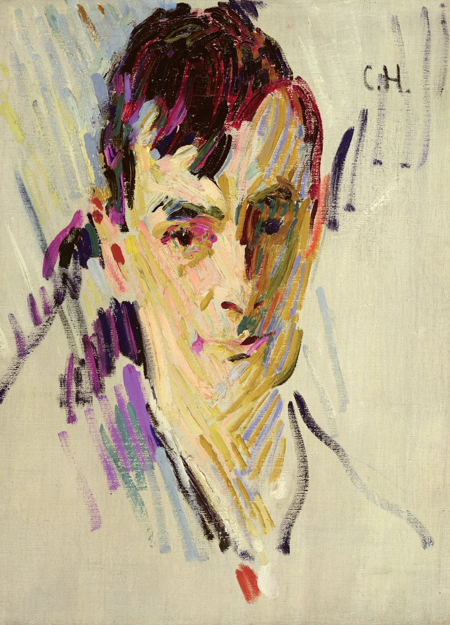 Otto Mueller festő portréja, 1914 körül alkotó: Curt Herrmann