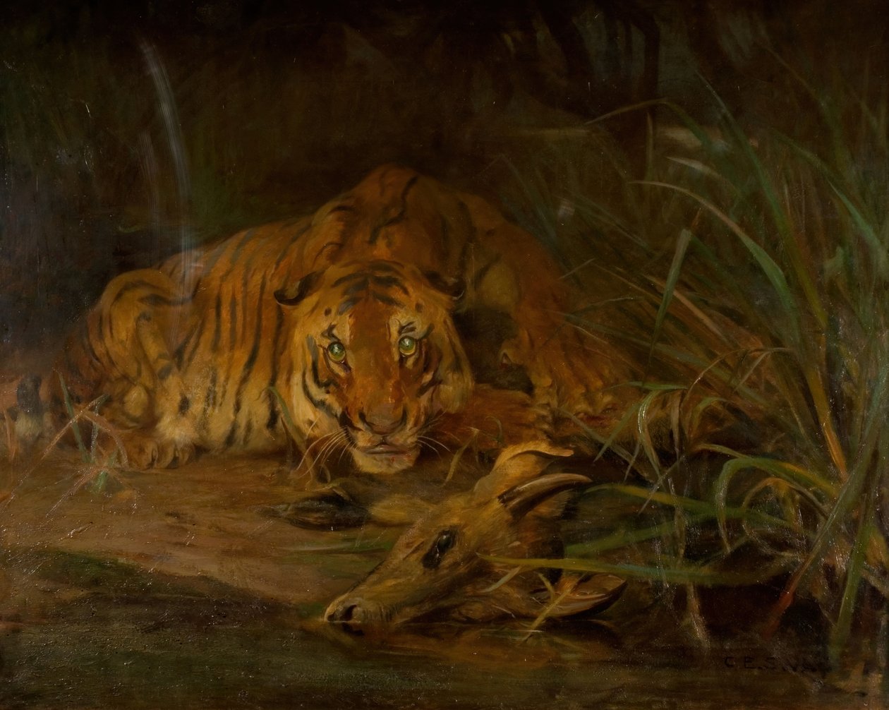 Tigris és préda, 1931. alkotó: Cuthbert Edmund Swan