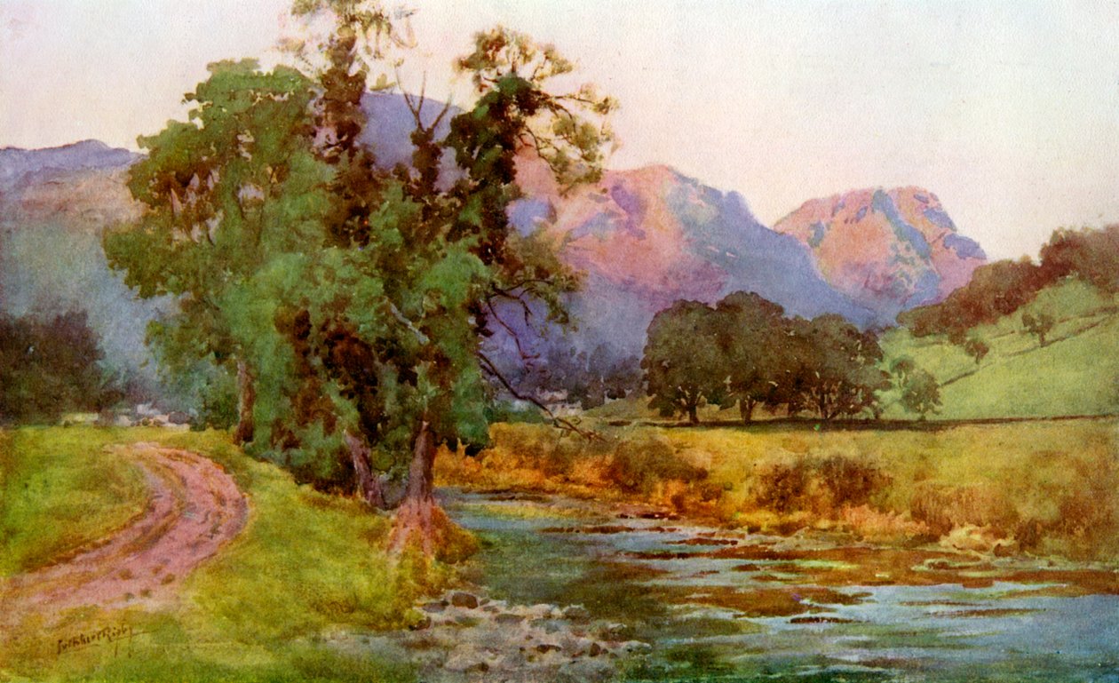 Yewdale Crags, Coniston, Cumbria, 1924-1926 alkotó: Cuthbert Rigby