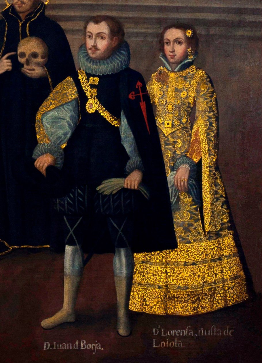 Martín de Loyola és Doña Beatriz Ñusta házassága, valamint Don Juan Borja és Lorenza Ñusta (Enríquez y Loyola) házassága. alkotó: Cuzco School