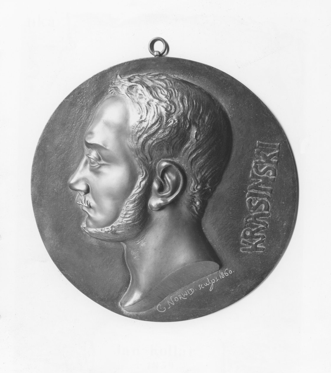 Zygmunt Krasiski medál (bronz) alkotó: Cyprian Kamil Norwid