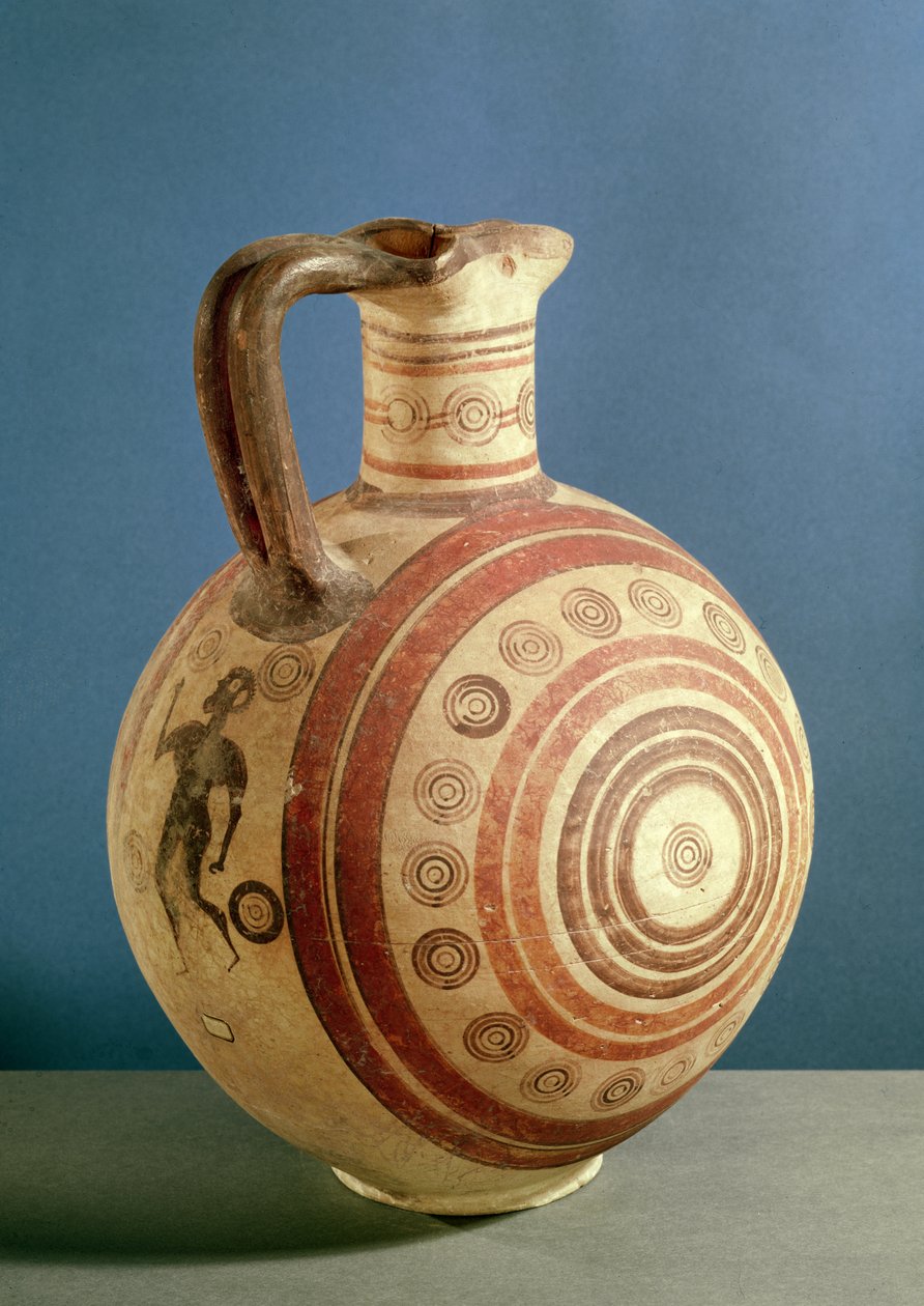 Oinochoe koncentrikus körökkel díszítve (kerámia) alkotó: Cypriot