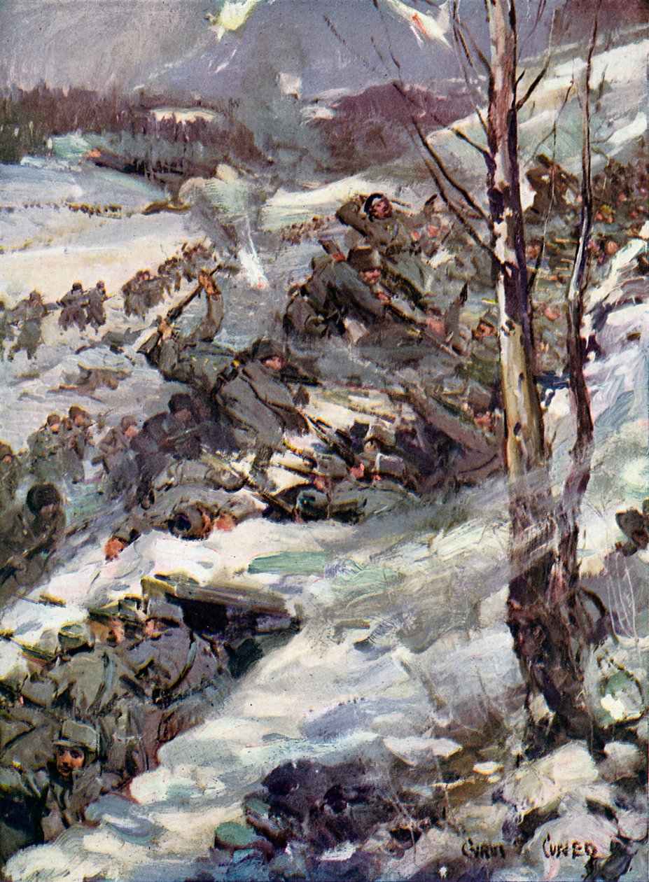 világháború – Az oroszok átkelnek a Kárpátokon alkotó: Cyrus Cuneo