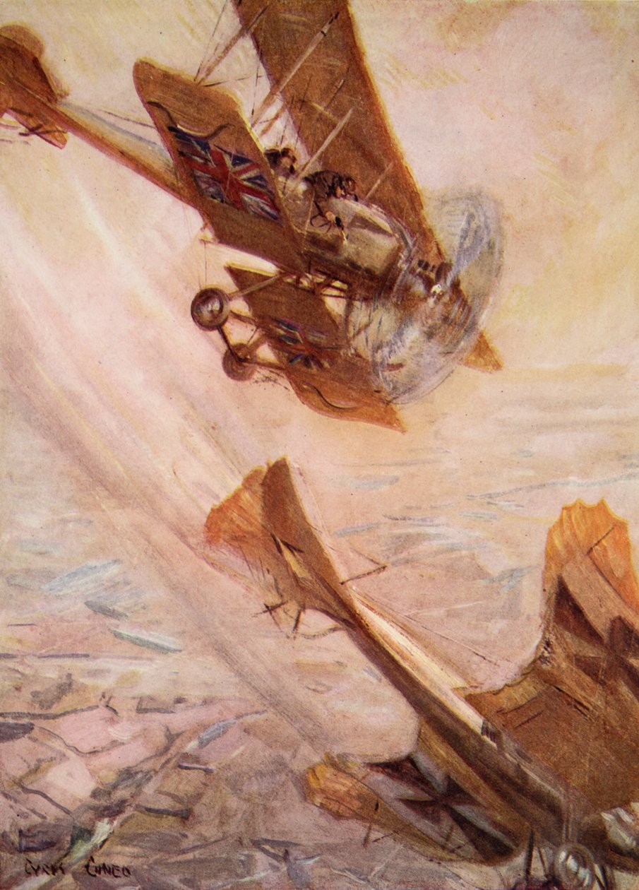 Illusztráció az 1916-ban megjelent „Told in the Huts: The YMCA Gift Book” című könyvből alkotó: Cyrus Cuneo