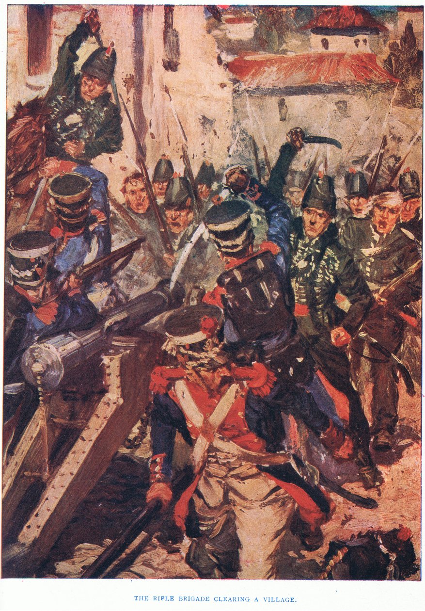 A Lövészdandár egy falut megtisztít, 1915 alkotó: Cyrus Cuneo
