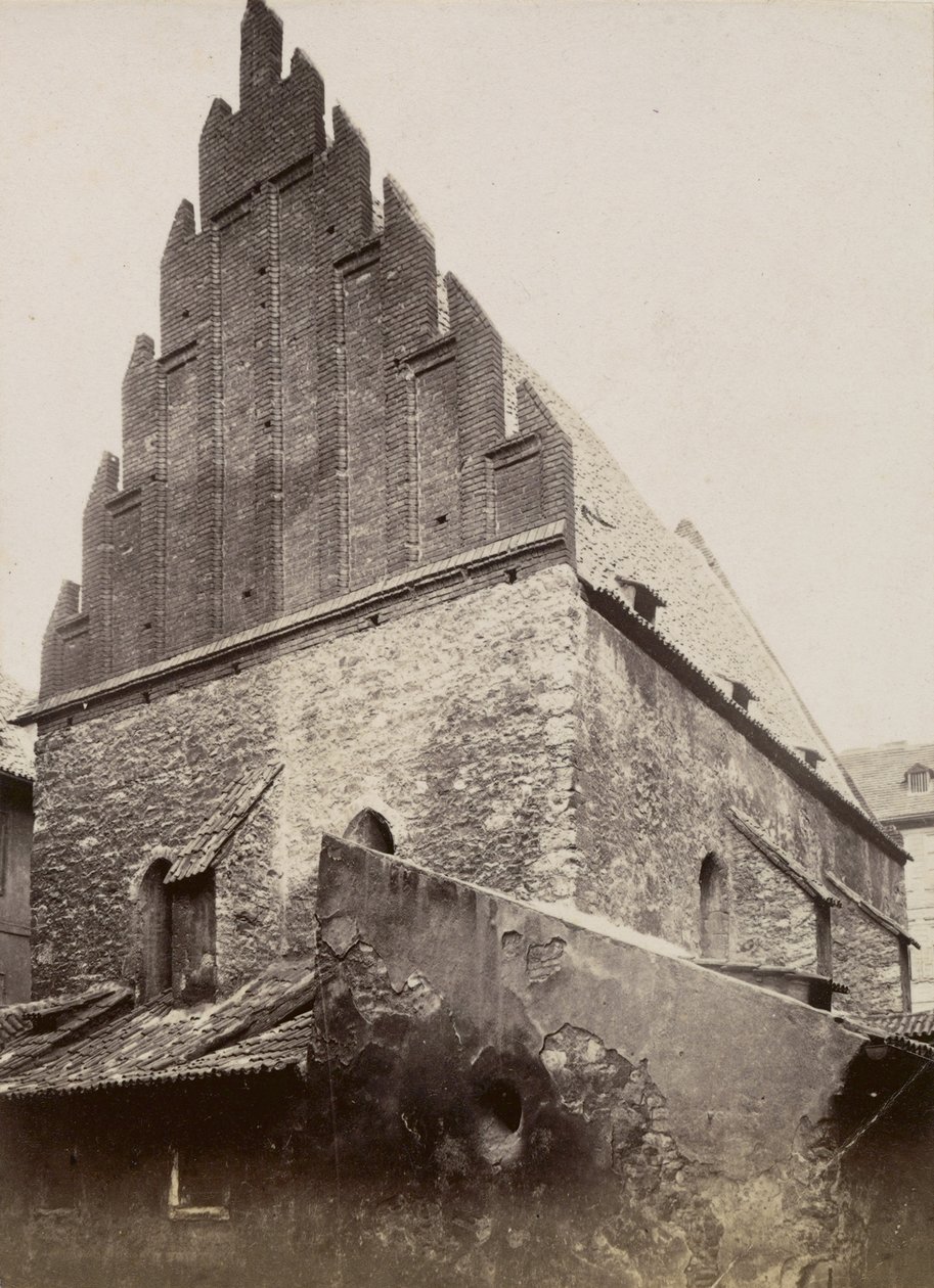 A régi új zsinagóga, 1875 körül alkotó: Czech Photographer Czech Photographer