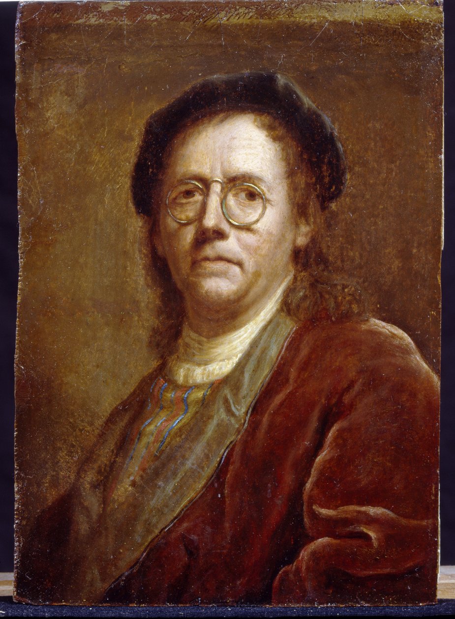 Önarckép. Jan (Jean) Kupecky (Kupetzki) (1667-1740) munkája, olaj, karton. cseh Art alkotó: Czech School