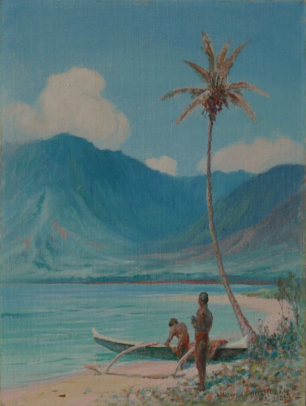A tengerparton, Leeward Oahu alkotó: D. Howard Hitchcock