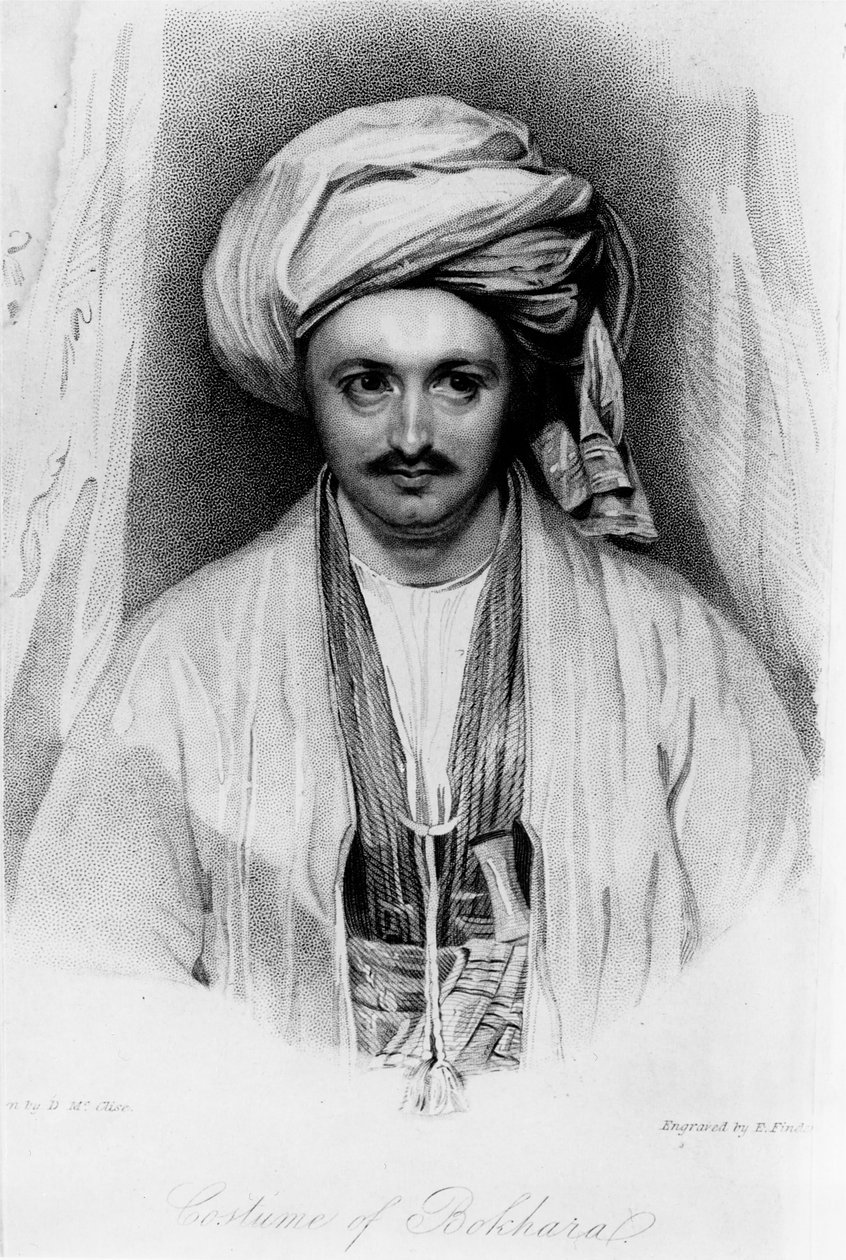 Sir Alexander Burnes (1805-41) portréja, amelyet E.Findes vésett alkotó: D McClise