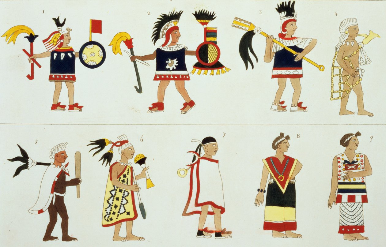 II. Montezuma (1466-1520), ahogyan egy névtelen kódex ábrázolja a Vatikánban. alkotó: D.K. Bonatti