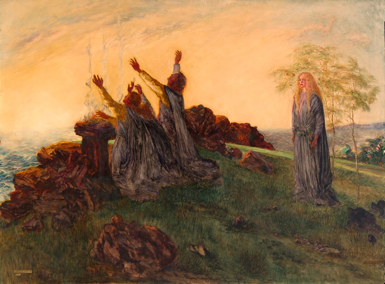 St. Brighid elmúlása, 19. század vége – 20. század eleje. alkotó: Da Loria Norman