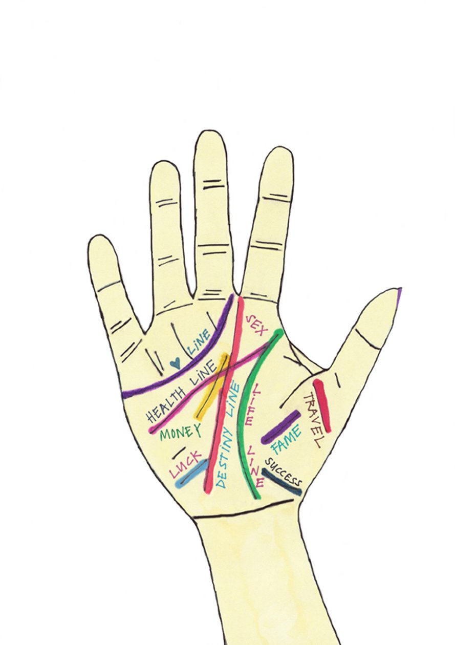 Palm Hand (filctoll papírra) alkotó: Daisy de Villeneuve