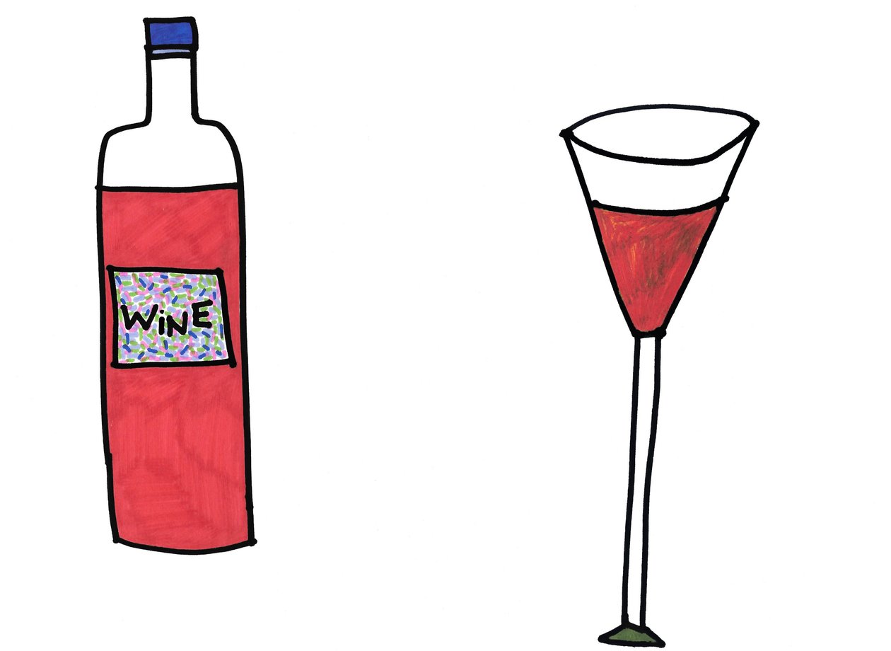 Wine  Glass (filctoll papírra) alkotó: Daisy de Villeneuve