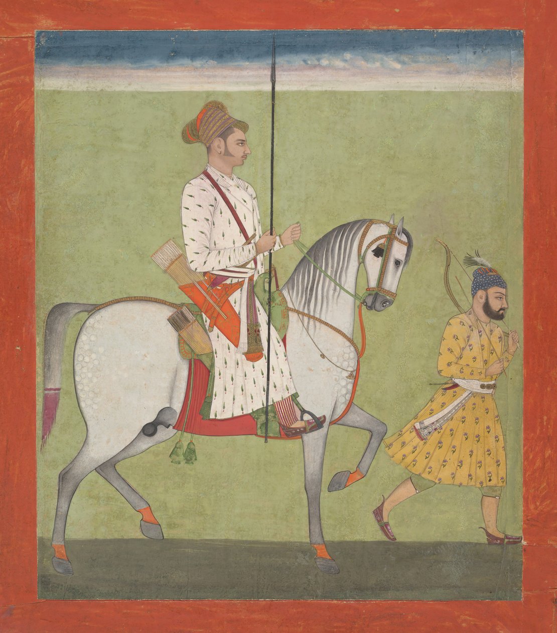 Jhujhar Singh lóháton, kb. 1720-30. alkotó: Dalchand