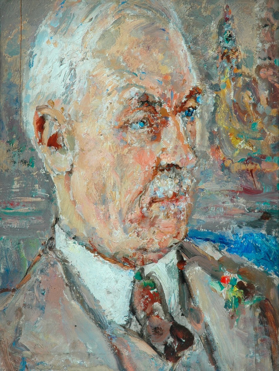 Frederick Brown professzor, 1920 körül (olaj, tábla) alkotó: Dame Ethel Walker