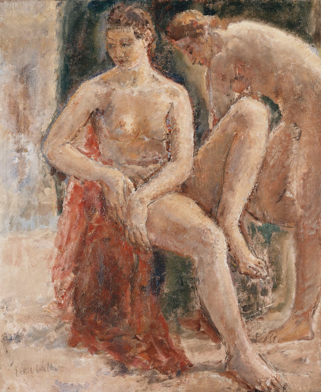 Két női akt alkotó: Dame Ethel Walker