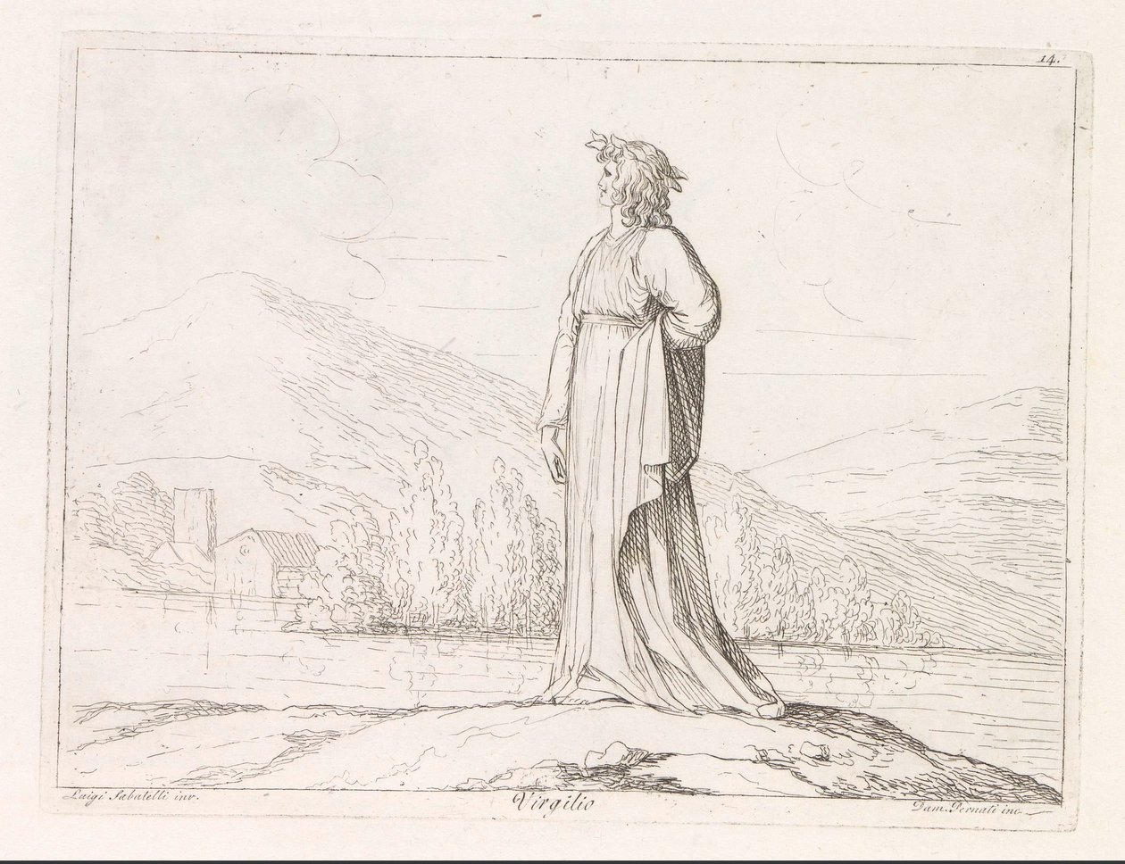 Virgil Vergilius (cím a tárgyon) alkotó: Damiano Pernati