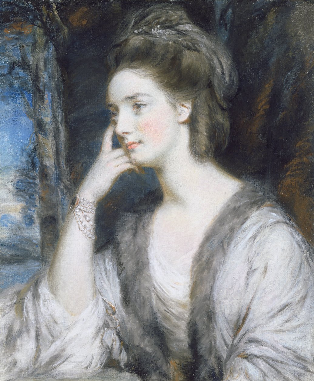 Lady Watkin Williams-Wynn (ceruza és pasztell, testszínnel kiemelve, papírra) alkotó: Daniel Gardner