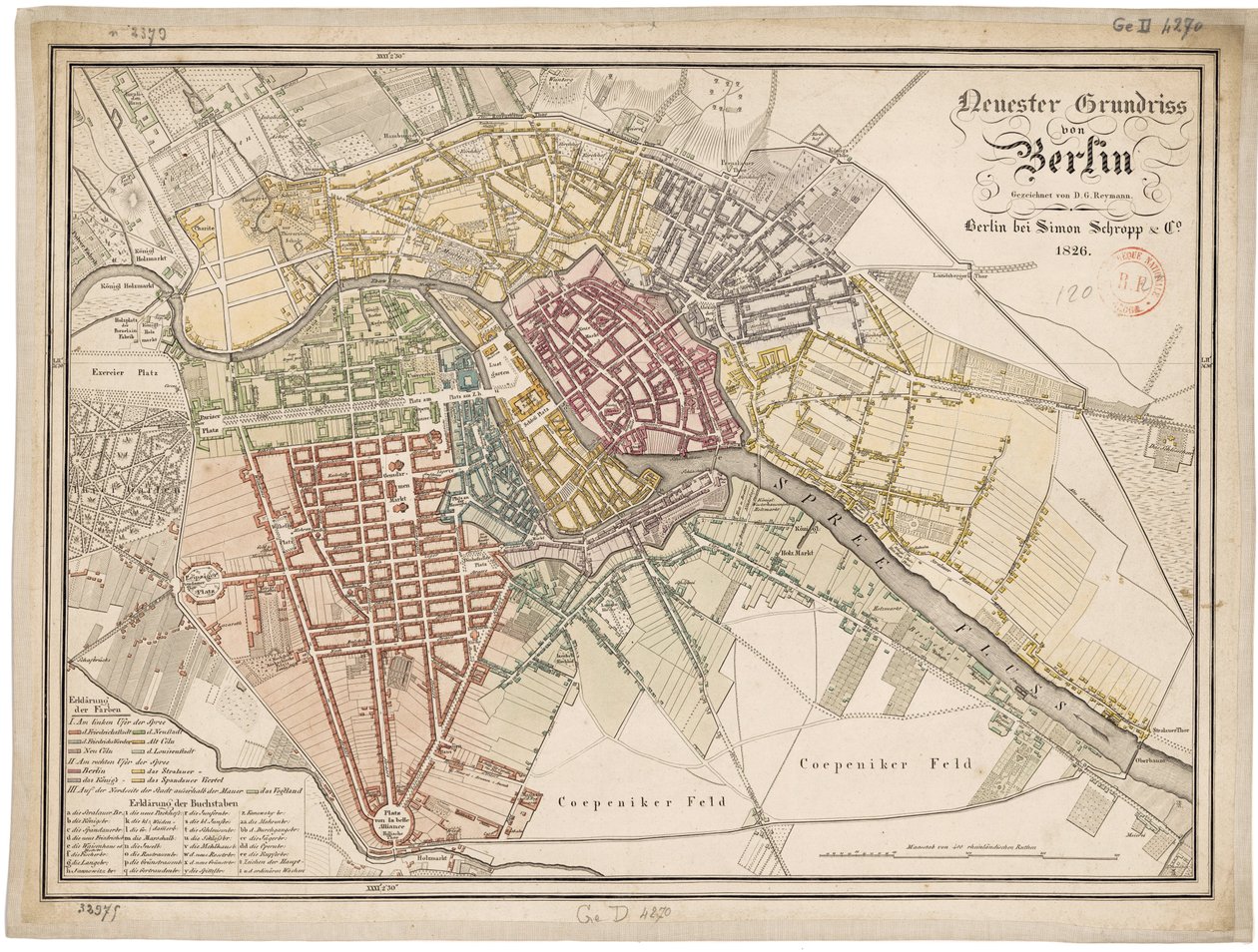 Berlin legújabb alaprajza alkotó: Daniel Gottlob Reymann
