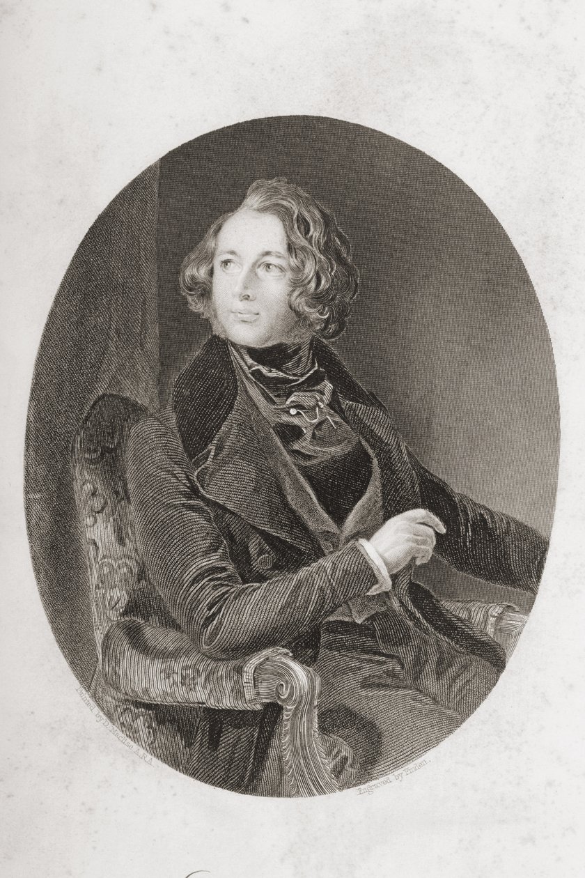 Charles Dickens (1812-70), vésette Emden, 1853 alkotó: Daniel Maclise